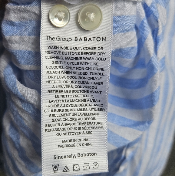 The Group Babaton Adara Linen Blouse Size M - Picture 9 of 10